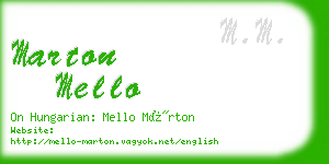 marton mello business card